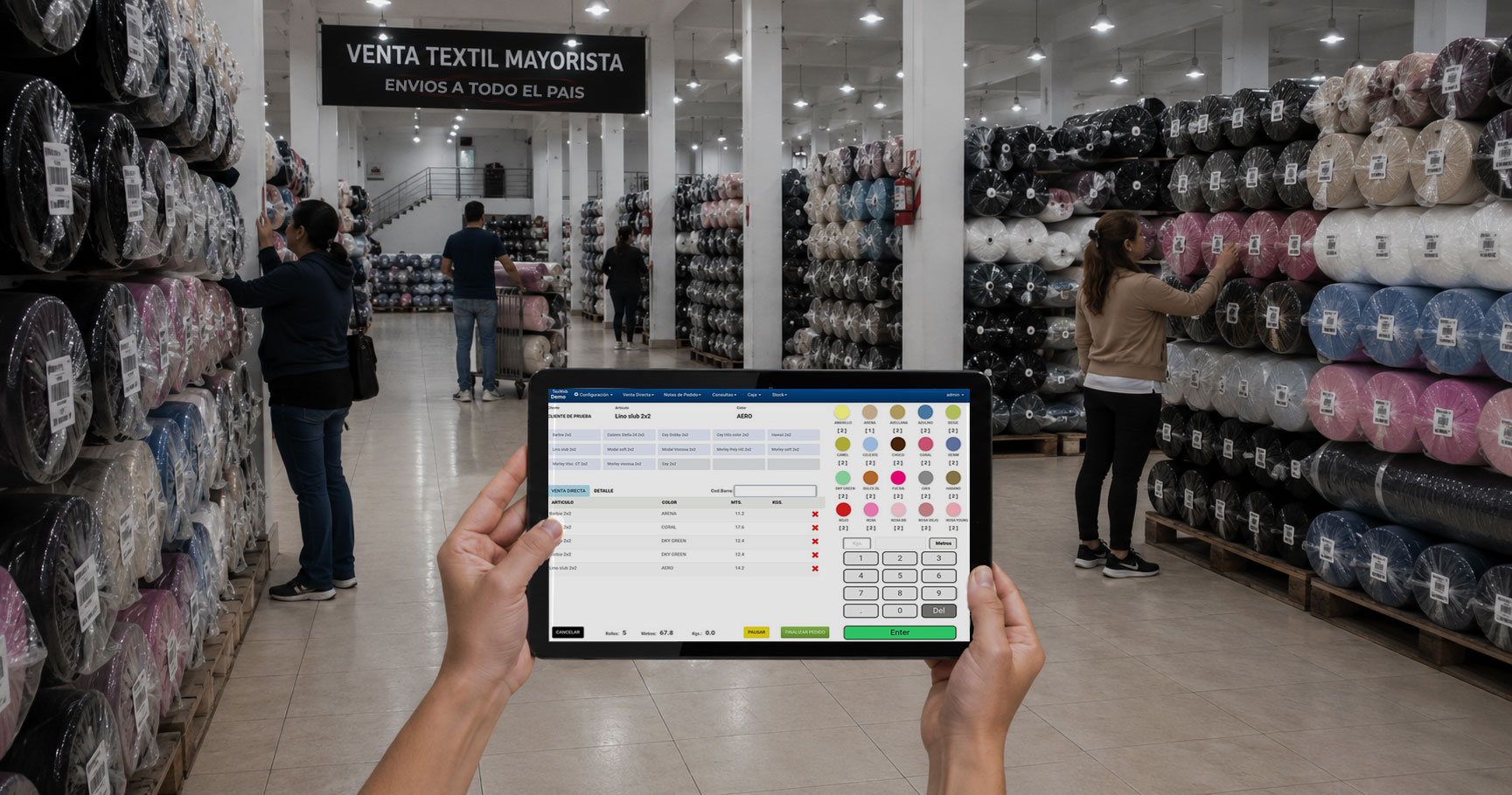 TexWeb en toma de pedidos con tablet